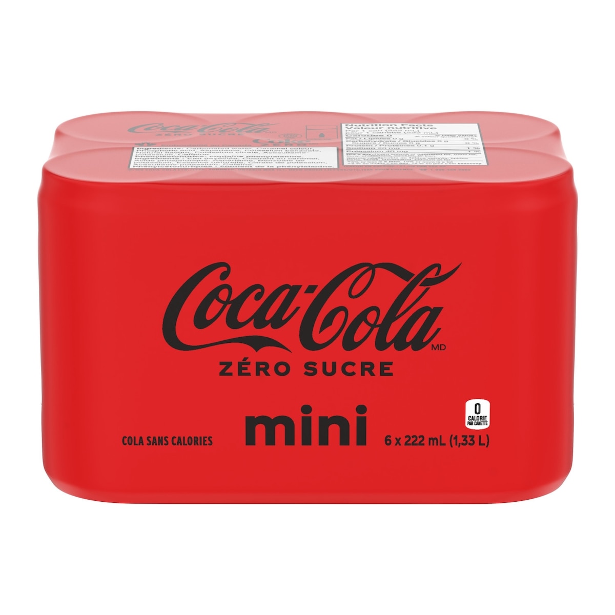 Coca-Cola Cola Zero Sucre Cannettes 6x222.0 ml, 0,40 $/100ml