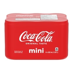 Coca-Cola Cola Cans 6x222.0 ml, $0.43/100ml