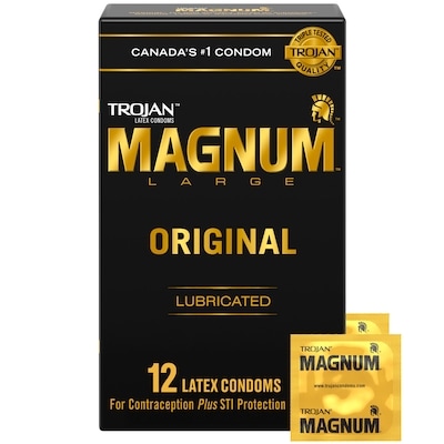 Trojan Condoms lubrifie Original Magnum 12 ea, 1,12 $/1ch