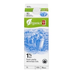 PC Organics Organic Partly Skimmed 1% Milk 2 l, $0.37/100ml
