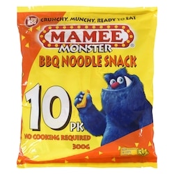 Mamee Monster Noodle Snack, BBQ 300 g, $1.16/100g