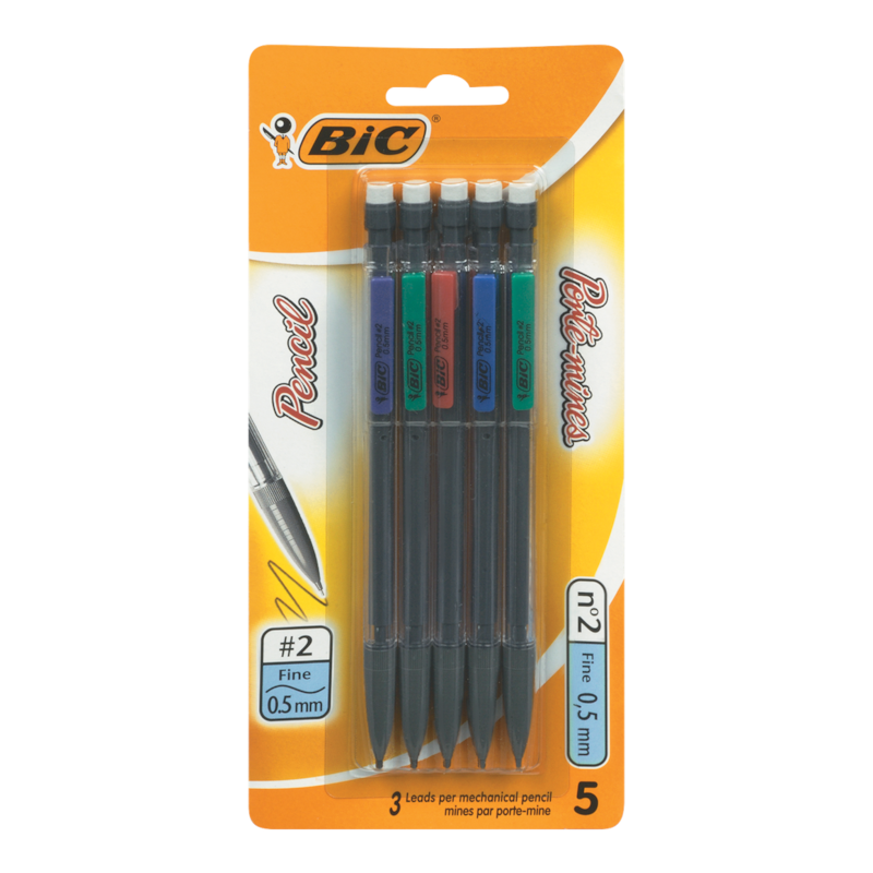 Extra-Precision Mechanical Pencil, Metallic Barrel, Fine Point (0.5Mm), 5 Count