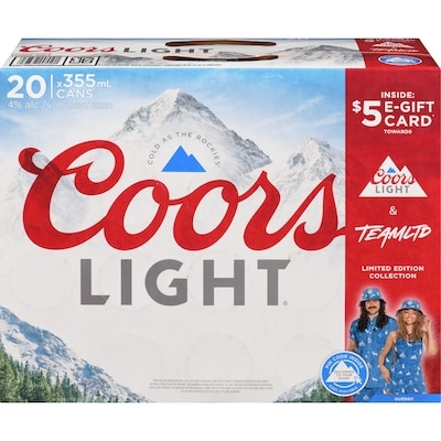 Coors Coors Light Beer (ID required at pick-up) 20x355.0 ml, $0.48/100ml
