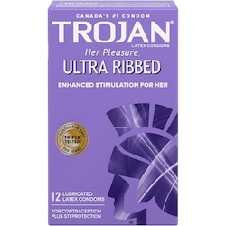 Her Pleasure Ultra Ribbed Lubricated Condoms