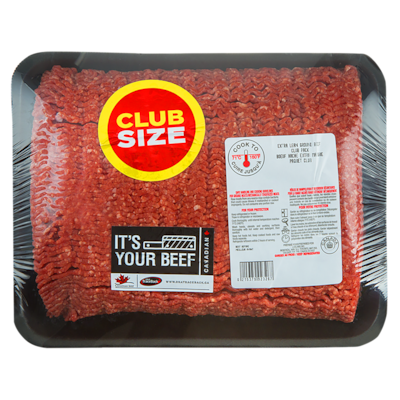 Butcher's Choice Extra Lean Ground Beef, Club Pack $20.92/1kg $9.49/1lb