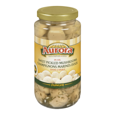 Aurora Pickled Mushrooms, Sweet 375 ml, $1.60/100ml