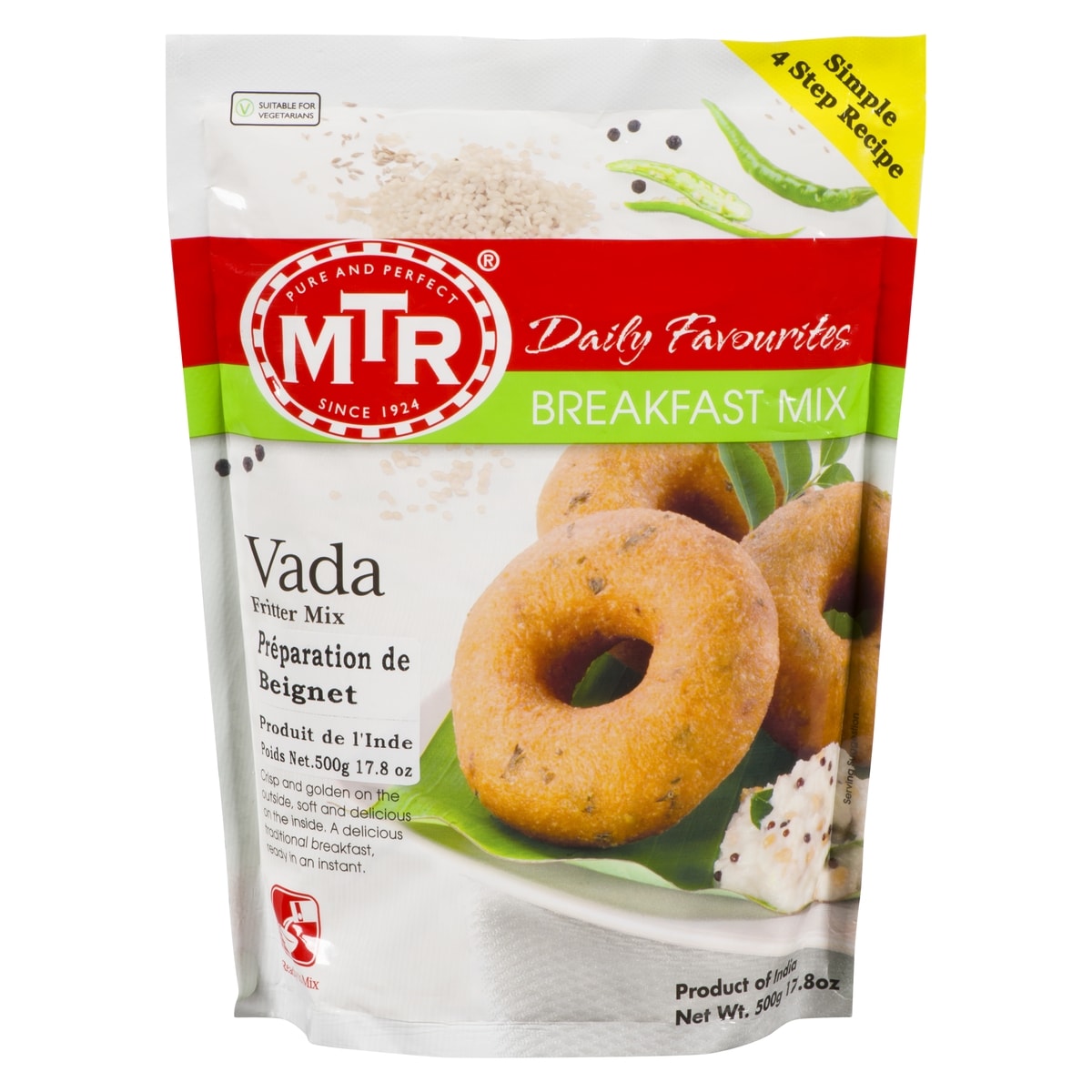 MTR Vada Mix 500 g, $1.00/100g
