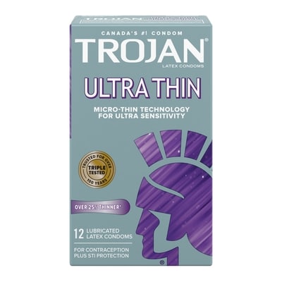 Trojan Ultra Thin Lubricated Condoms 12 ea, $1.08/1ea