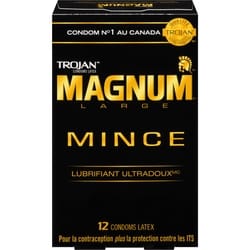 Trojan Condoms minces Magnum 12 ea, 1,04 $/1ch