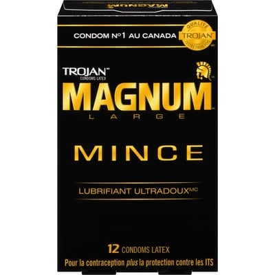 Trojan Condoms minces Magnum 12 ea, 1,04 $/1ch