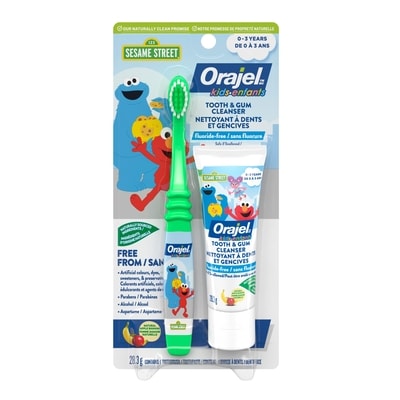 Orajel Nettoyant à dents et gencives avec brosse à saveur de pomme et de banane 28.3 g, 26,47 $/100g