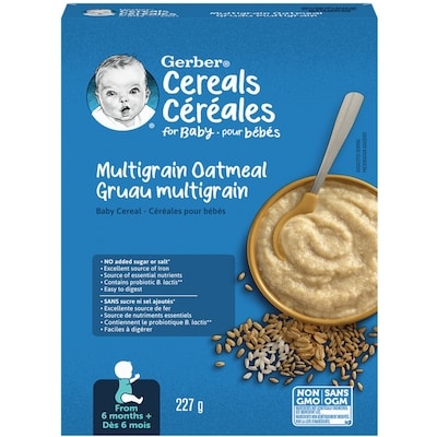 Nestlé Gerber Stage 2 Multigrain Oatmeal Baby Cereal 227 g, $2.64/100g