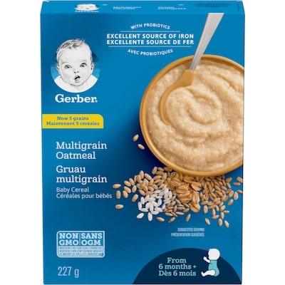 Nestlé Céréales pour bébés gruau multigrain, étape 2 227 g, 2,64 $/100g