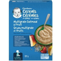 Nestlé Céréales pour bébés gruau multigrain et fruits, étape 2 227 g, 2,42 $/100g