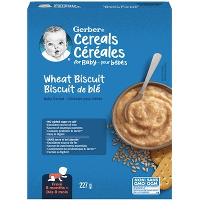 Nestlé Gerber Stage 3 Wheat Biscuit Baby Cereal 227 g, $2.64/100g