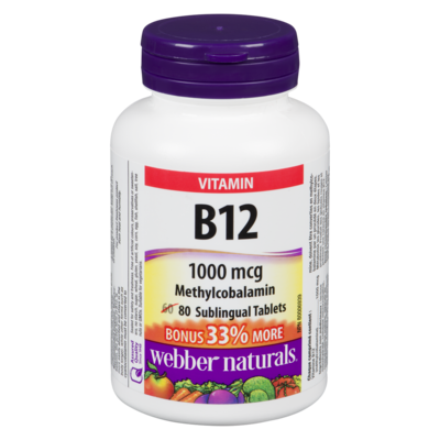 Webber Naturals Vitamin B12 80 ea, $0.15/1ea