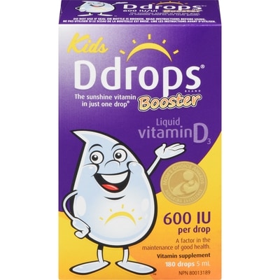 Ddrops Kids Booster Liquid Vitamin D3 600 IU 5 ml, $289.80/100ml