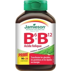 Jamieson Vitamine B6 + B12 et Acide Folique 110 ea, 0,11 $/1ch