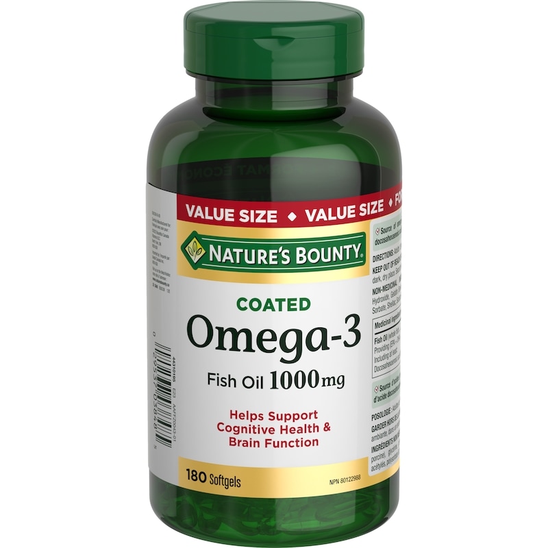Omega-3 Fish Oil, 1000 mg, Softgels