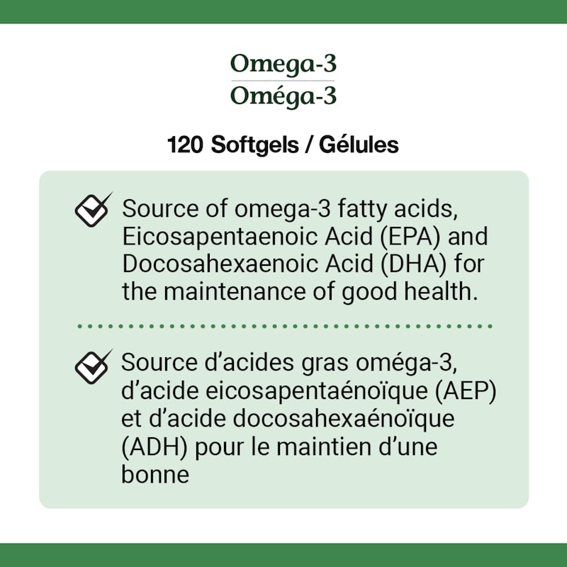 Omega-3 Fish Oil, 1000 mg, Softgels