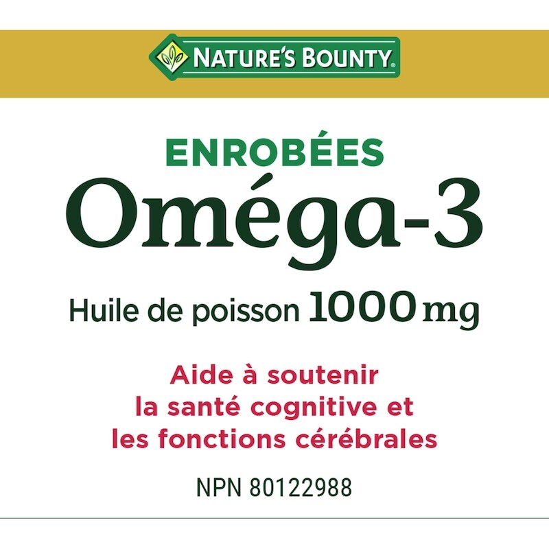 Omega-3 Fish Oil, 1000 mg, Softgels