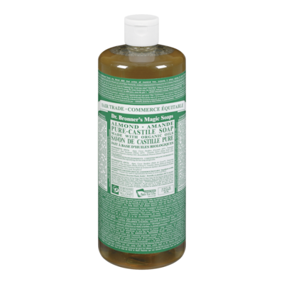 Dr Bronners Savon de Castille pur aux amandes 944 ml, 3,07 $/100ml