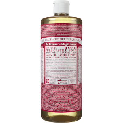 Dr Bronners Pure Castile Liquid Soap, Rose 944 ml, $3.07/100ml