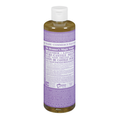 Dr Bronners Savon de Castille pur lavande 472 ml, 3,81 $/100ml