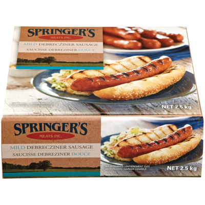 null Mild Debreziner Sausage, case 2 kg, $1.56/100g