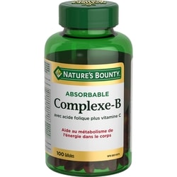 Nature’s Bounty Complexe B avec acide folique et vitamine C 100 ea, 0,17 $/1ch