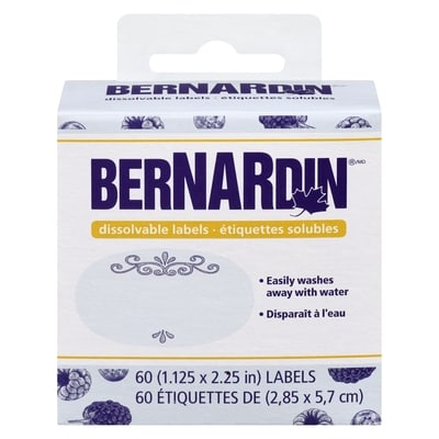 Bernardin Dissolvable Labels 1 ea, $4.99/1ea