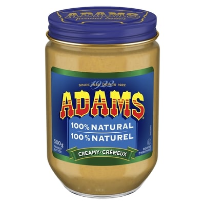 Adams beurre d'arachide crémeux 100 % naturel 500 g, 1,40 $/100g