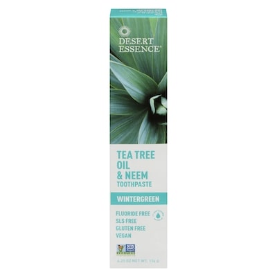 Desert Essence Tea Tree Oil & Neem Toothpaste, Wintergreen 176 g, $4.54/100ml