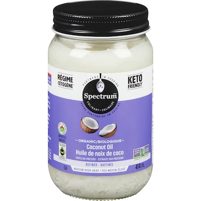 Spectrum Huile de noix de coco raffinée biologique 414 ml, 2,78 $/100ml
