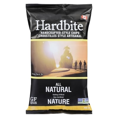 Hardbite Handcrafted-Style Chips, All Natural 150 g, $2.59/100g