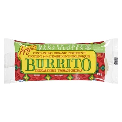 Amys Gluten-Free Burrito, Cheddar Cheese 156 g, $3.52/100g