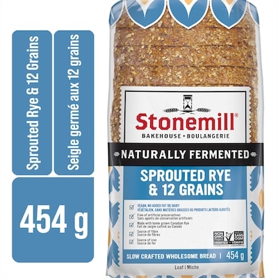 Stonemill Bakehouse Pain de seigle germé aux 12 grains Honest Wellness 425 g, 1,36 $/100g