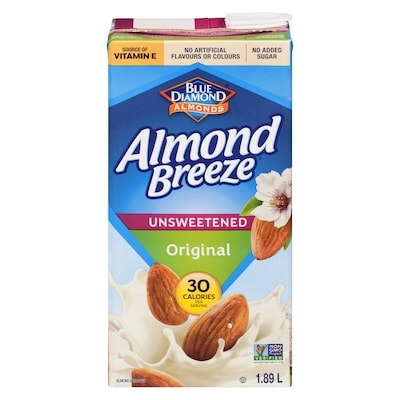 Blue Diamond Almond Breeze, Unsweetened Original 1.89 l, $0.22/100ml