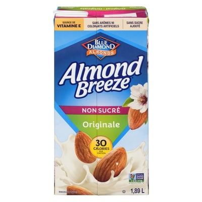 Blue Diamond Boisson aux amandes Almond Breeze original non sucrée 1.89 l, 0,22 $/100ml