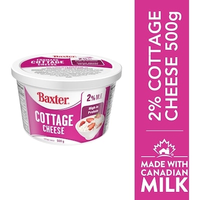 Baxter 2% Cottage Cheese 500 g, $1.40/100g
