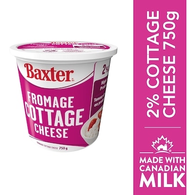 Baxter 2% Cottage Cheese 750 g, $1.33/100g