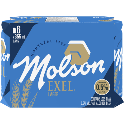 Molson Alcohol Beer Lager 6x355.0 ml, $0.28/100ml