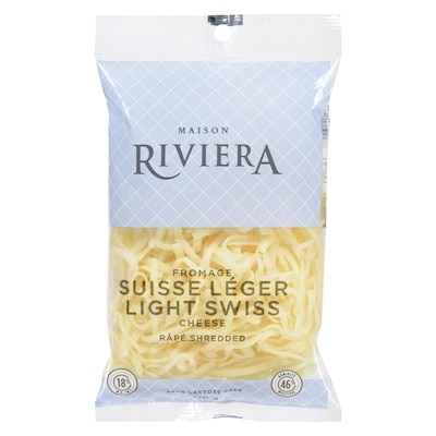 Riviera Cheese, Light Swiss Shredded 170 g, $4.29/100g