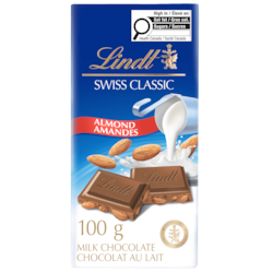 SWISS CLASSIC Barre de chocolat au lait aux amandes