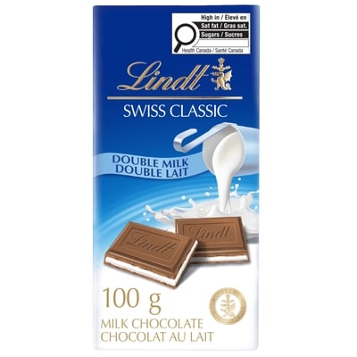 Lindt SWISS CLASSIC Double Milk Chocolate Bar 100 g, $5.29/100g