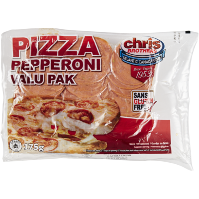 Chris Brothers Emballage party de pepperoni à pizza 180 g, 22,80 $/1kg 2,28 $/100g