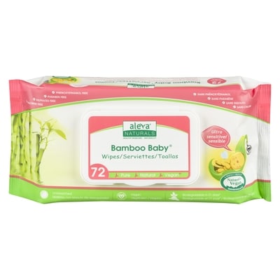 Aleva Naturals Bamboo Baby Sensitive Wipes 72 ea, $0.08/1ea