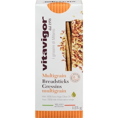 VitaVigor Gressins multigrains 125 g, 1,83 $/100g