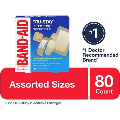 Band-Aid Plastic Comfort 80 ea, $0.09/1ea