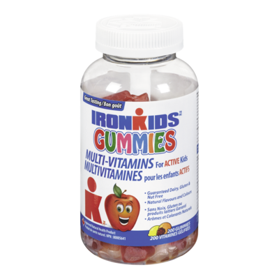IronKids Gélatines pour enfants Iron Gummies 200 ea, 0,12 $/1ch